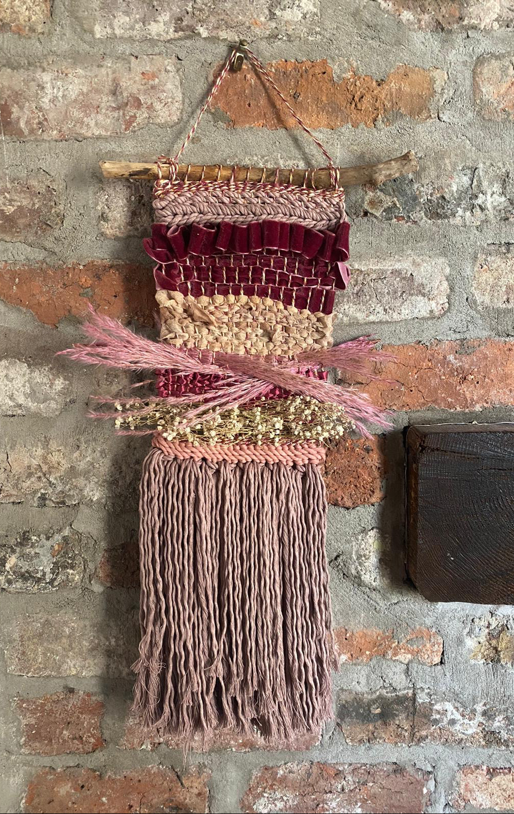 Pink Woven Wall Hanging