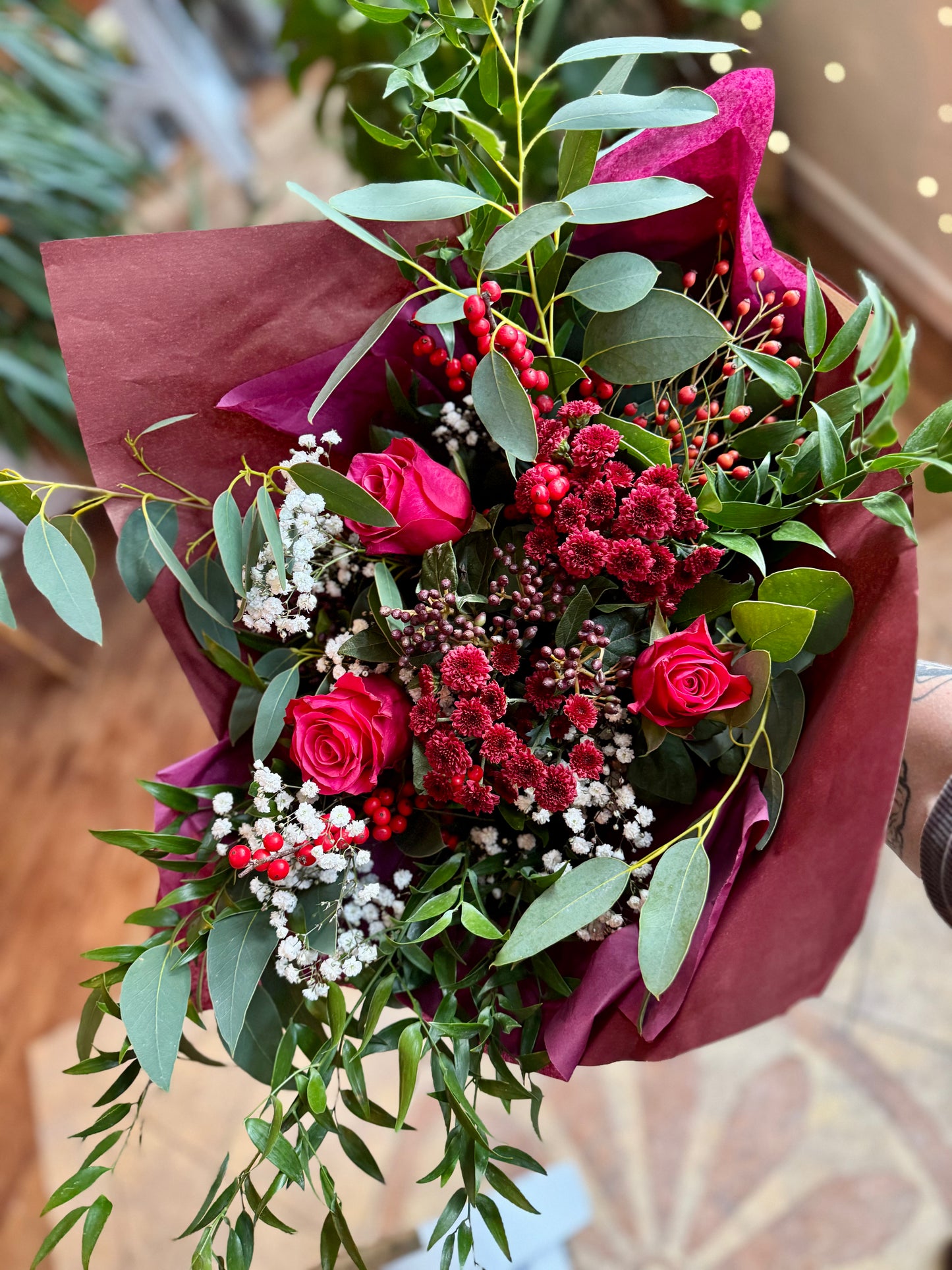 Fresh Christmas Berry Bouquet Medium