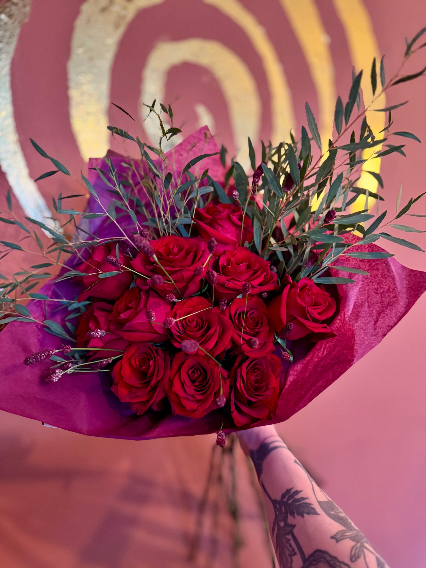 Fresh Valentines Bouquet - 12 Roses