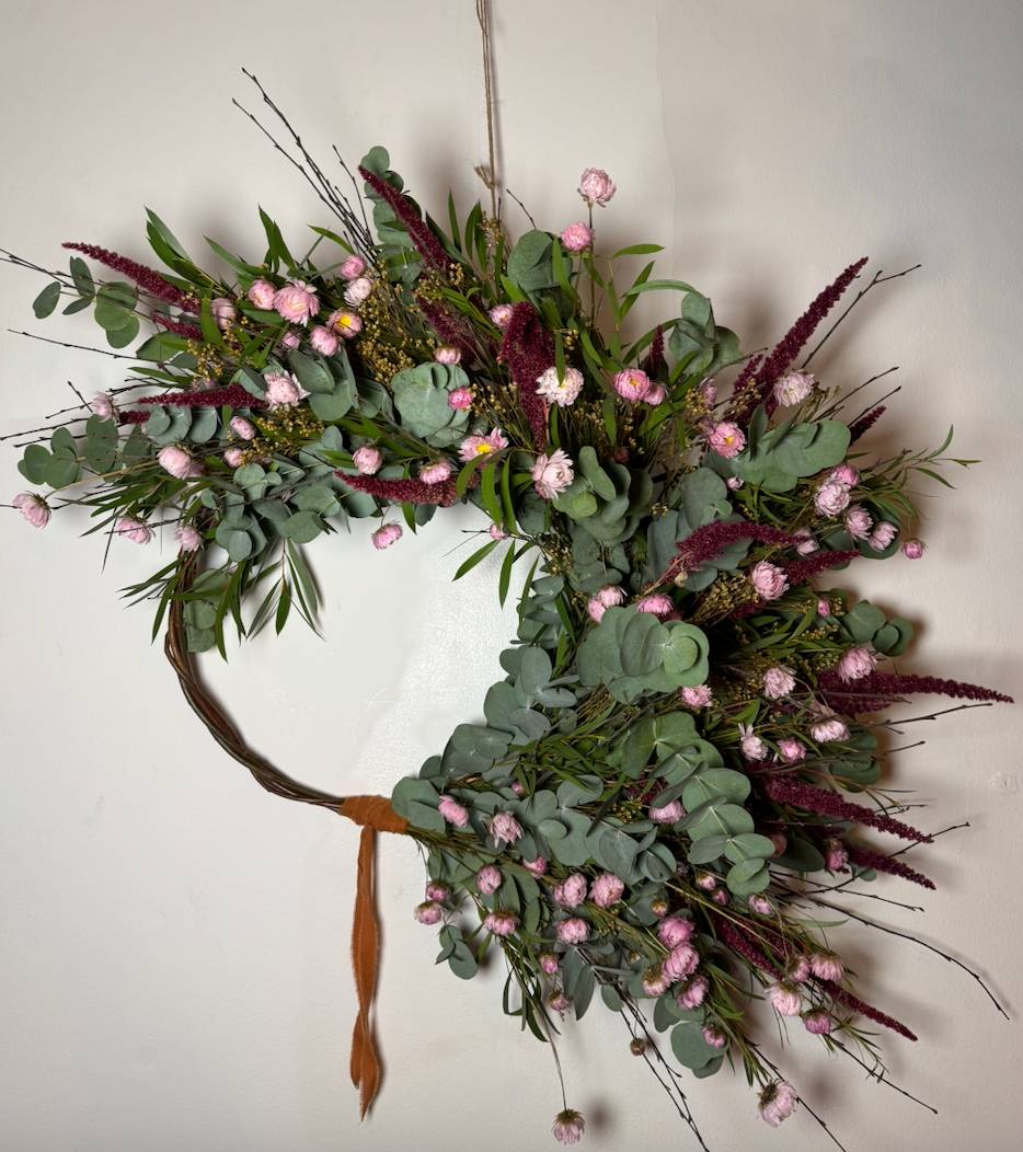 Lush Large Dried Flower Wreath