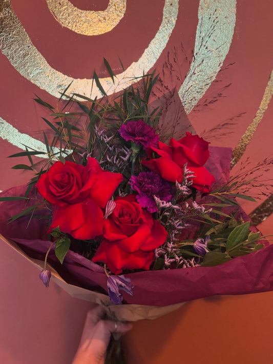 Red Velvet Rose Fresh Bouquet