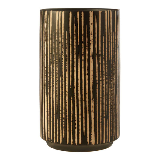 Kiso Large Black and Cream Finish Vase