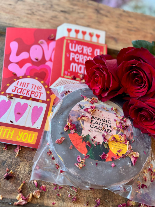 Valentines Bundle 1 - Fresh Flowers, Large Cacao, Card