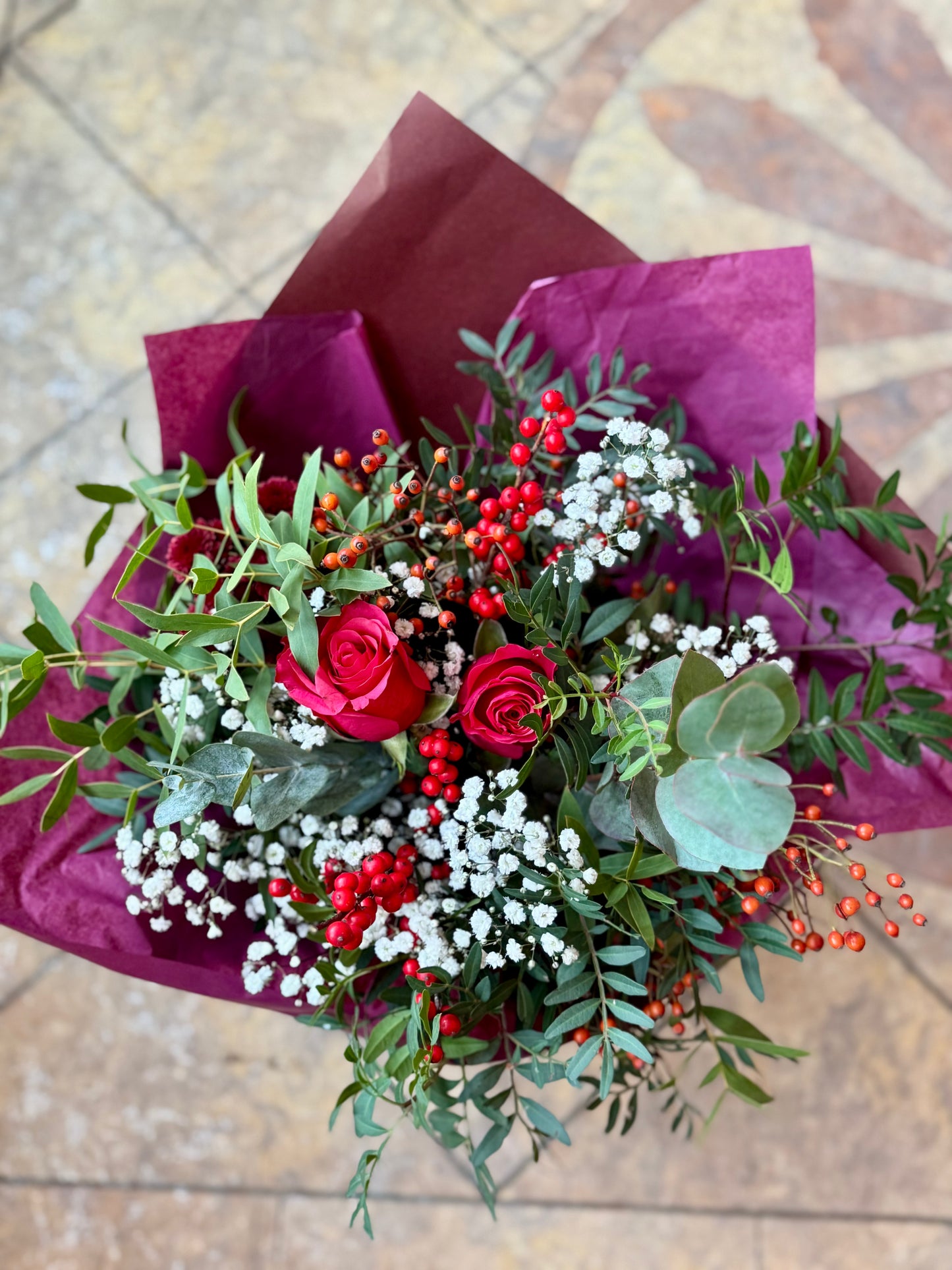 Fresh Christmas Berry Bouquet Small