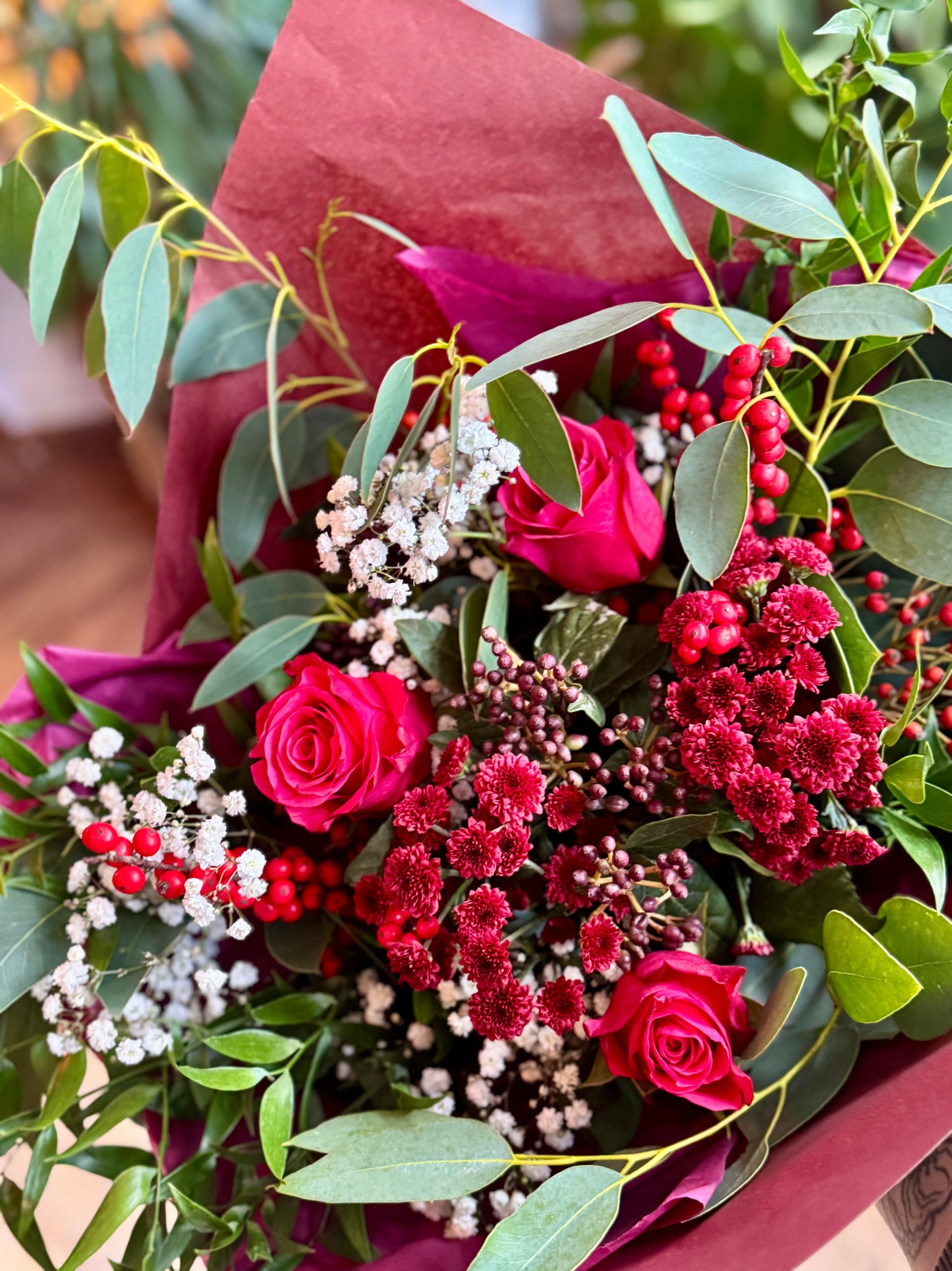 Fresh Christmas Berry Bouquet Medium