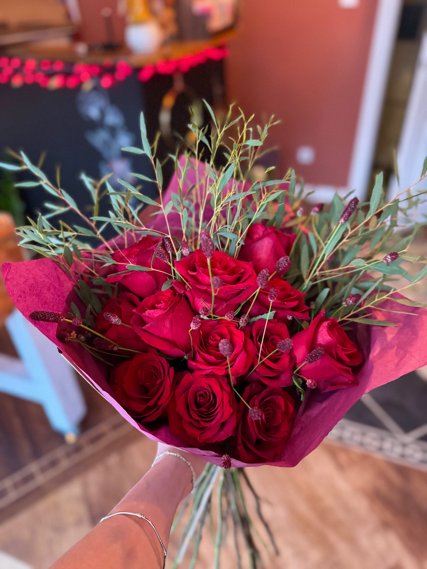 Fresh Valentines Bouquet - 12 Roses