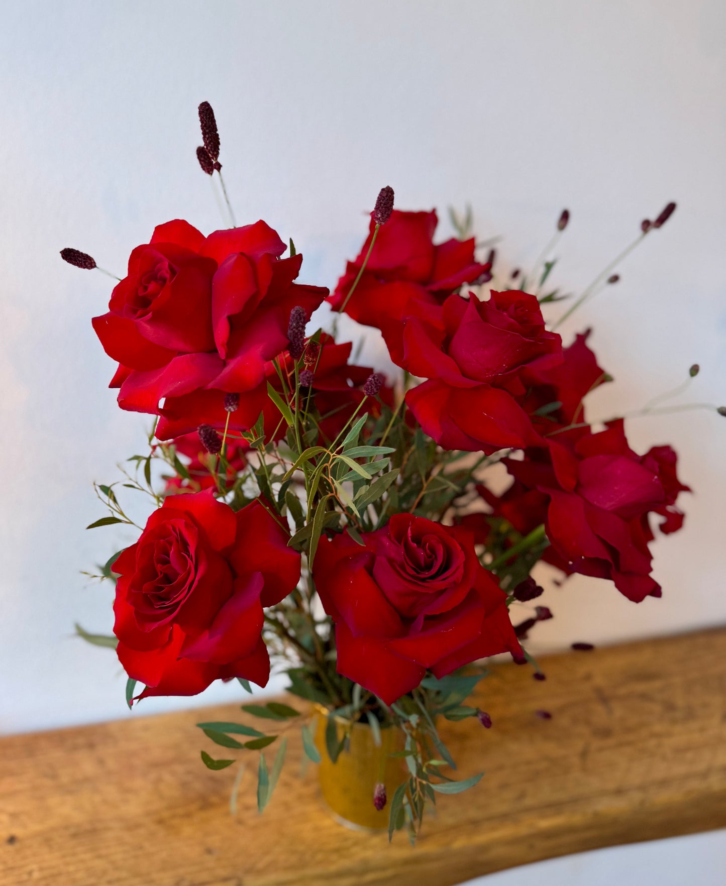 Fresh Valentines Arrangement - 12 Reflexed Roses