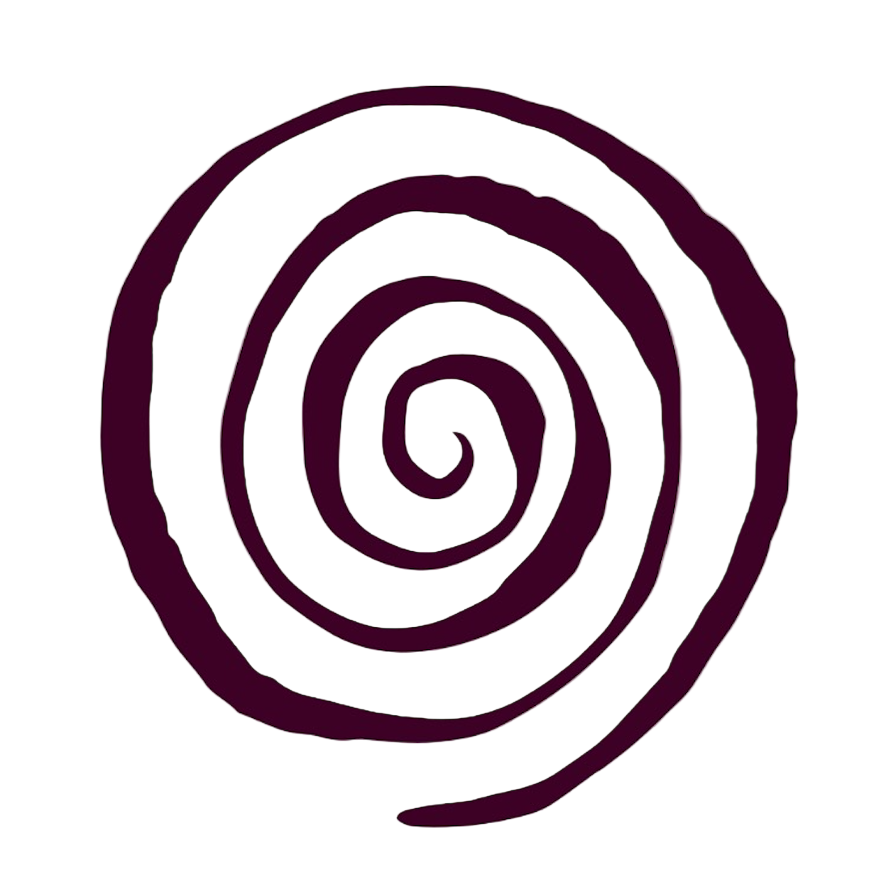 Spiral design in purple on a beige background