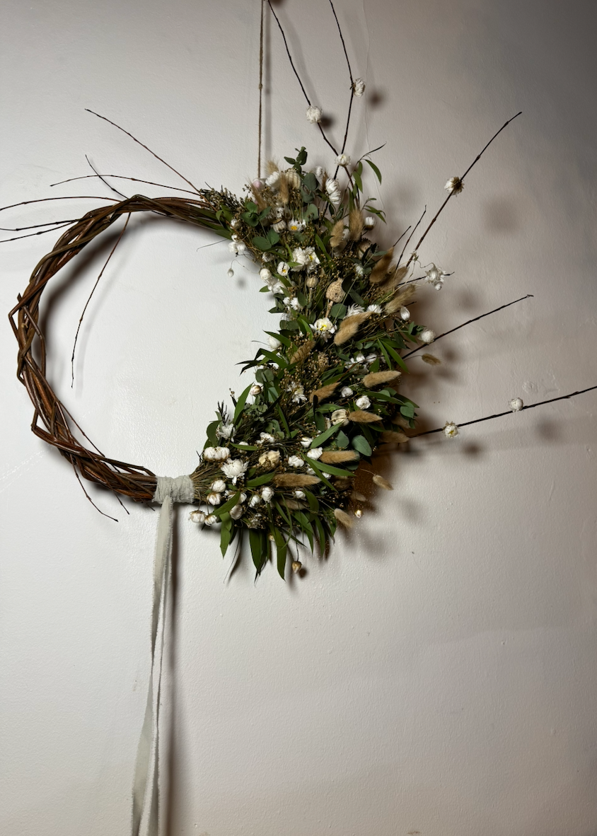 Winterscape Dried Flower Wreath
