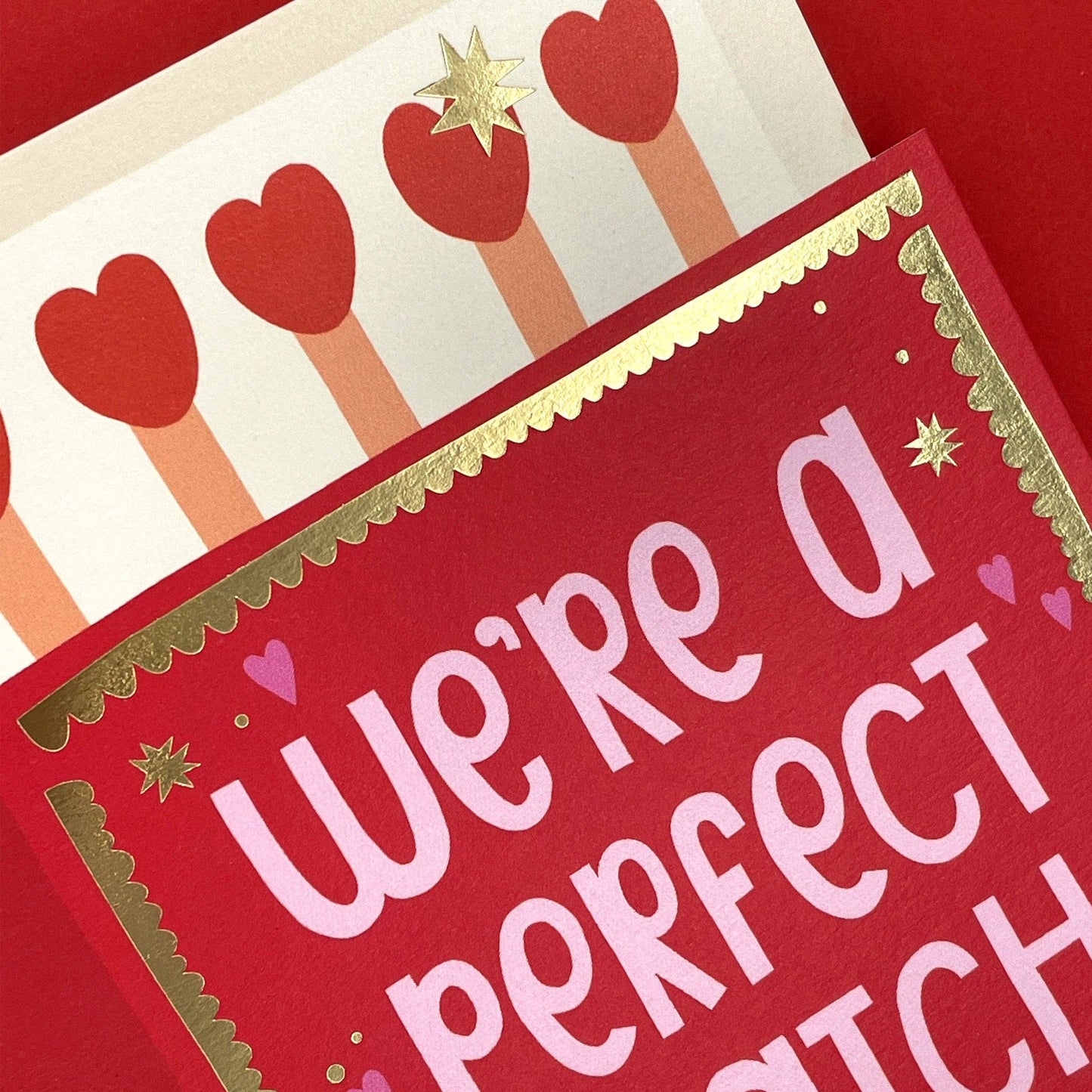 Valentines Card - We're a perfect match card